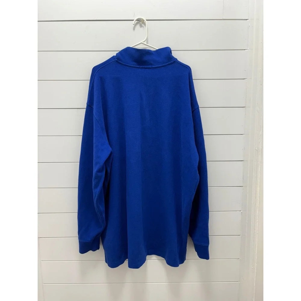 Polo Ralph Lauren Quarter 1/4 Zip Up Mock Neck Pullover Soft Cotton 2XLT Blue